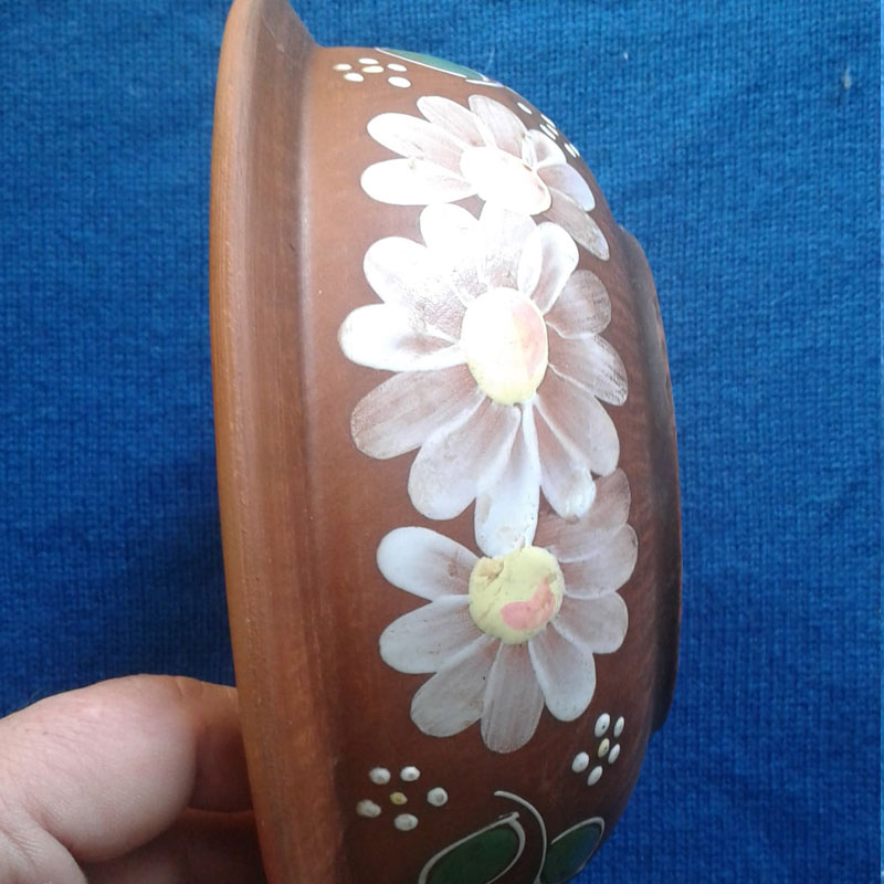 Тарелка глиняная "Ромашка"